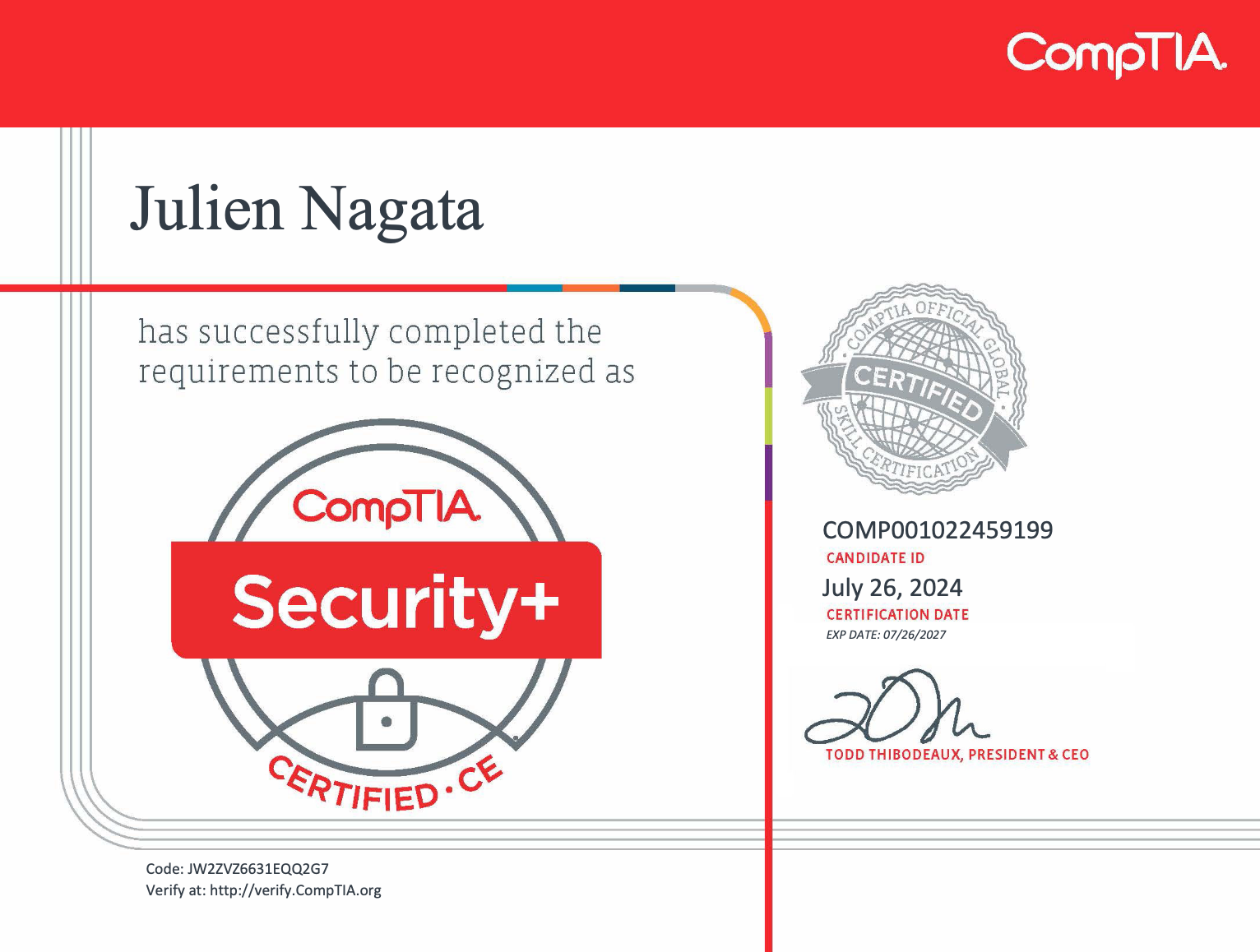 CompTIA Security+ Logo